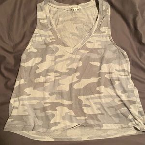 Camouflage Skimmer Pocket Tank Top